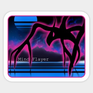 The Mind Flayer 80's poster Sticker